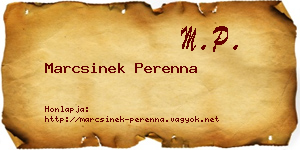Marcsinek Perenna névjegykártya